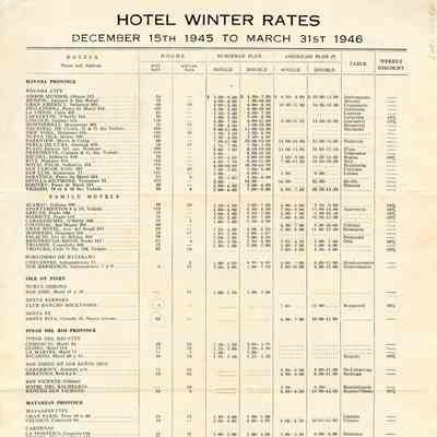 Cuba Hotel Winter Rates Brochure