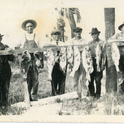 Six Men with Caught Fish