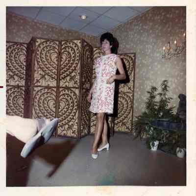 Jacquolyn Staubs in Key West Hand Print Dress