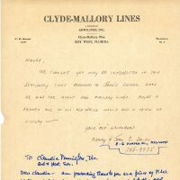 Clyde-Mallory Lines Letterhead