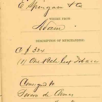 Customs Import Receipt: © Key West Art & Historical Society