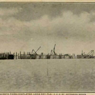 Reinforced Concrete Piers Completed, Long Key, Fla.