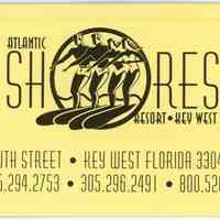          Atlantic Shores Resort Guest ID Card Front; © Key West Art & Historical Society
   