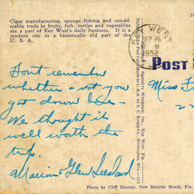 Duval Street Looking West, Key West, Fla.