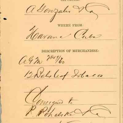 Customs Import Receipt: © Key West Art & Historical Society