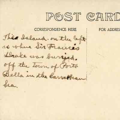 This Island on the Left is Where Sir Francis Drake was Buried: © Key West Art & Historical Society