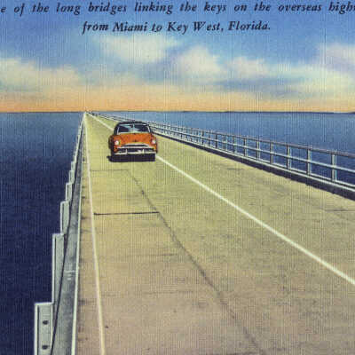 One of the Long Bridges Linking the Keys on the Overseas Highway from Miami to Key West, Florida