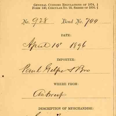 Customs Import Receipt: © Key West Art & Historical Society