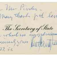 Note from John Foster Douglas to Joseph Pinder