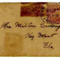 Envelope Addressed to Mrs. Milton Curry