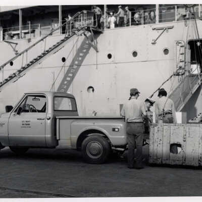 Loading Cargo on U.S. Navy Ship