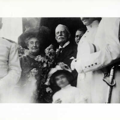 Henry M. Flagler and Mary Lily Kenan Flagler at the Arrival of the First Train to Key West