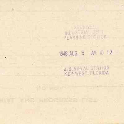 Bill of Material and Progress List: © Key West Art & Historical Society