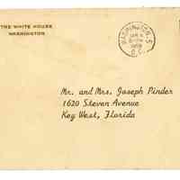 Envelope from The White House Addressed to Joseph Pinder