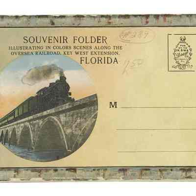 Souvenir Folder Illustrating in Colors Scenes Along the Oversea Railroad, Key West Extension, Florida