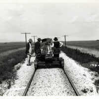 Film Crew on Railway Tracks