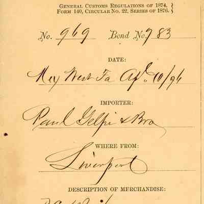 Customs Import Receipt