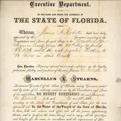 Appointment for James A. Roberts, Constable Monroe County