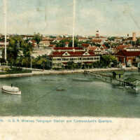 U.S.N. Wireless Telegraph Station and Commandant