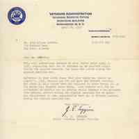 Veterans Benefits Office Letter to John Wilson Roberts