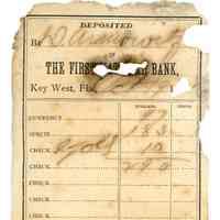 The First National Bank of Key West Deposit Slip