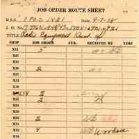 Job Order Route Sheet