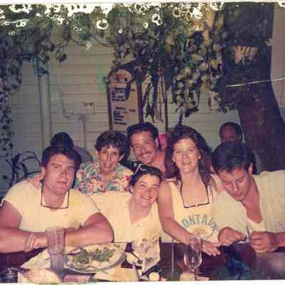 Nancy Loewy and Patrons at Pigeon House Patio Restaurant and Bar