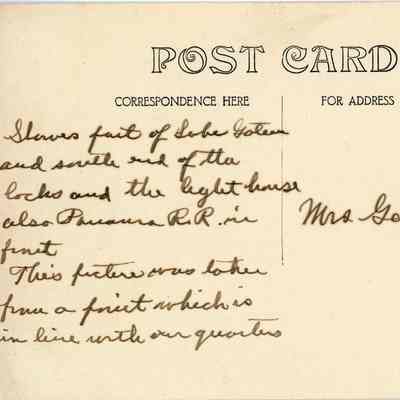 Verso of postcard: © Key West Art & Historical Society