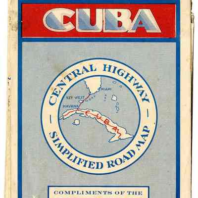 Cuba Central Highway Road Map
