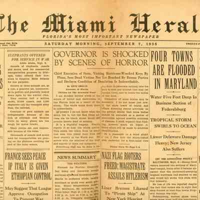 The Miami Herald 1935 Hurricane Coverage