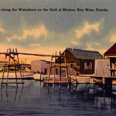 Peaceful Spot Along the Waterfront on the Gulf of Mexico, Key West, Florida