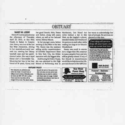 Nancy M. Loewy Obituary