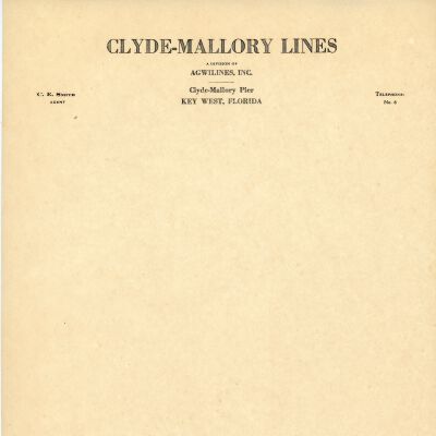 Clyde-Mallory Lines Letterhead