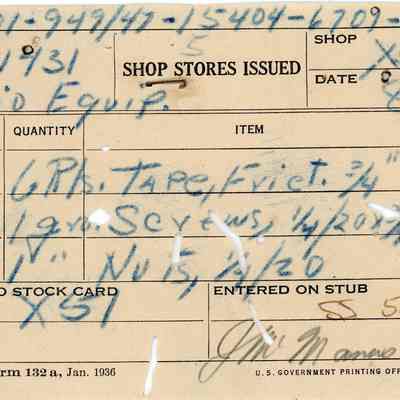 Shop Stores Issued Receipt