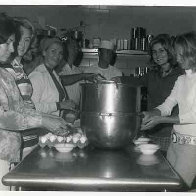 US Navy Spouses Baking in Mess Hall