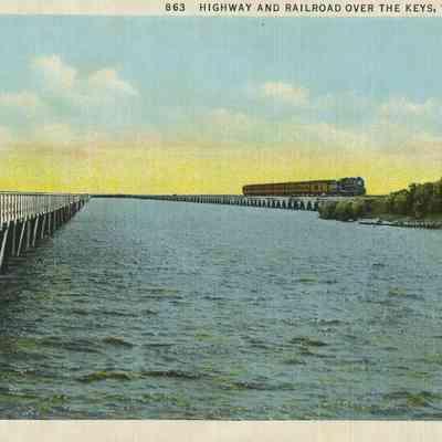 Highway and Railroad over the Keys