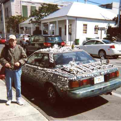 Car Decorated with Shells