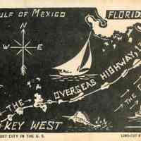 Lino- Cut of the Florida Keys