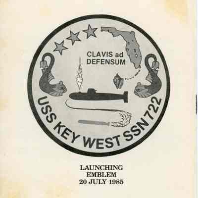 Welcome Aboard USS KEY WEST (SSN 722): © Key West Art & Historical Society