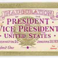          1937 Inauguration Ticket; © Key West Art & Historical Society
   