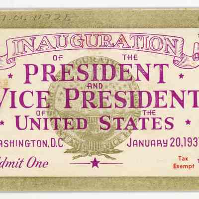 1937 Inauguration Ticket: © Key West Art & Historical Society