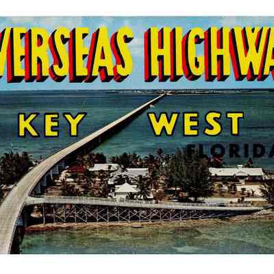Souvenir Folder of Overseas Highway to Key West Florida
