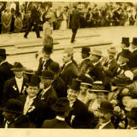 Crowd Greeting the Overseas Railway