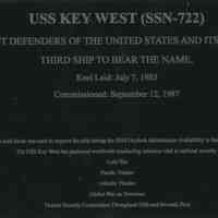 USS Key West Plaque