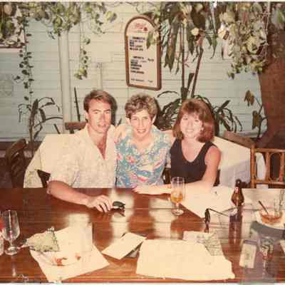 Nancy Loewy and Patrons at Pigeon House Patio Restaurant and Bar