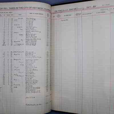 City of Key West Tax Sale Record: © Key West Art & Historical Society