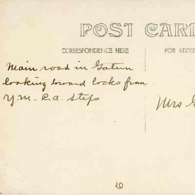 Main road in Gatun looking toward locks from Y.M.C.A. steps: © Key West Art & Historical Society