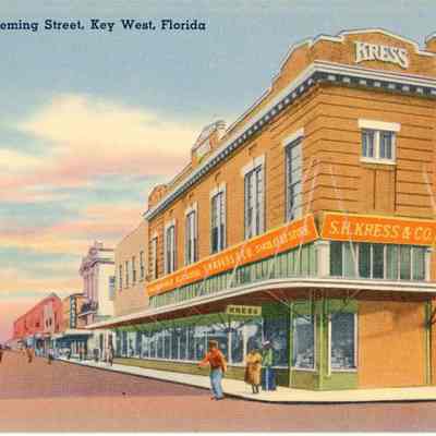 Duval from Fleming Street, Key West, Florida