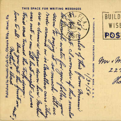 Oversea Highway to Key West, Fla., Looking Southwest from Lower Matecumbe: © Key West Art & Historical Society