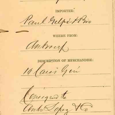Customs Import Receipt: © Key West Art & Historical Society